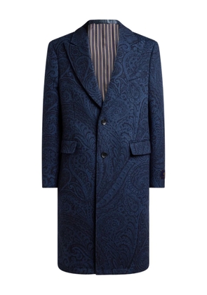 ETRO paisley-jacquard coat - Blue