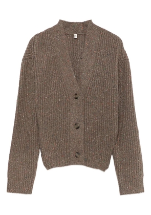 R13 ribbed cardigan - Brown