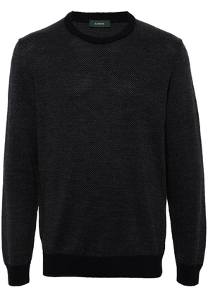 Zanone wool crew-neck sweater - Blue