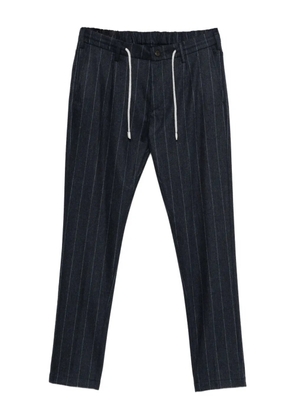 Eleventy pinstripe drawstring trousers - Blue