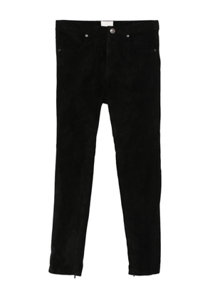 ISABEL MARANT Dorothea zip-cuffed suede trousers - Black