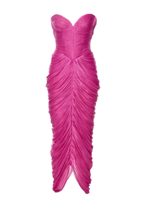 Ana Radu strapless draped asymmetrical dress - Pink