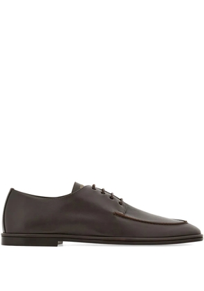 Ferragamo leather derby shoes - Brown