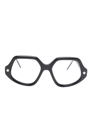 Kuboraum geometric-frame glasses - Black