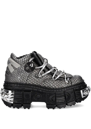 NEW ROCK metallic-accents platform sneakers - Black