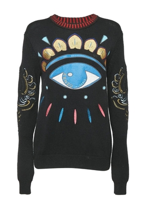 Kenzo Pre-Owned eye-motif wool sweater - Black