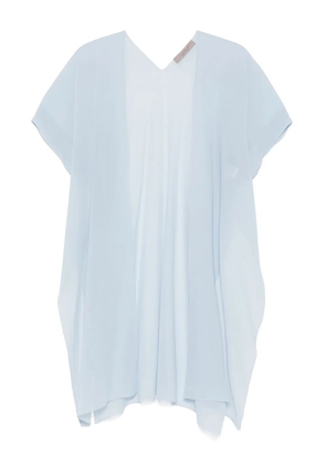 D.Exterior silk coat - Blue