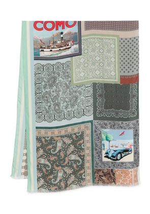 Pierre-Louis Mascia patchwork paisley scarf - Grey