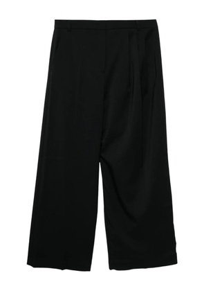 pushBUTTON pleat-detail trousers - Blue