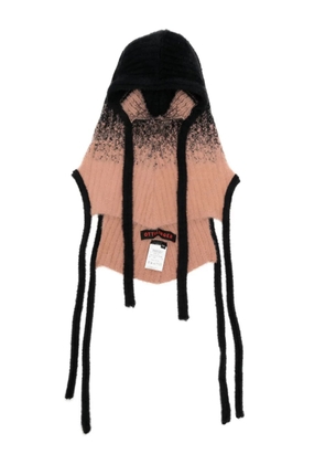 Ottolinger self-tie ribbed-knit balaclava - Black