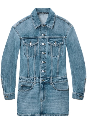 Alexander Wang drop-shoulder mini dress - Blue