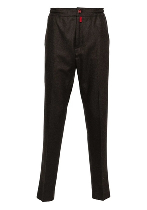 Kiton cropped straight-leg trousers - Brown