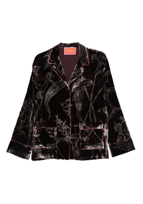 La DoubleJ velvet pyjama top - Red