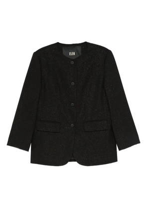 Eleh frayed-hem button blazer - Black