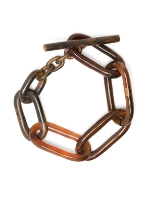 Parts of Four Toggle Chain bracelet - Brown