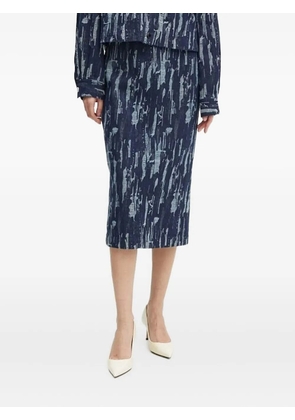 Bruuns Bazaar IxoraBBTanella abstract-print skirt - Blue