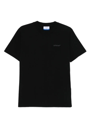 Off-White logo-embroidered cotton T-shirt - Black