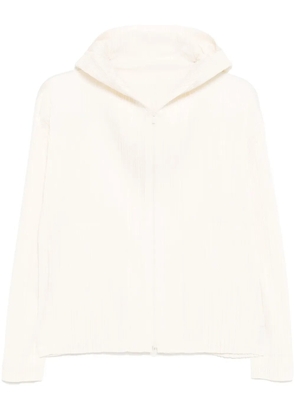 Pleats Please Issey Miyake pleated jacket - White