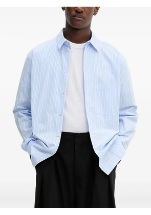 Won Hundred striped long-sleeved shirt - Blue