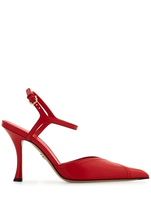 Ferragamo 95mm contrasting-inlays pumps - Red