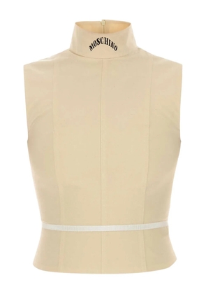 Moschino high-neck sleeveless top - Neutrals