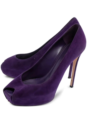 Gianvito Rossi 125mm platform peeptoe pumps - Purple