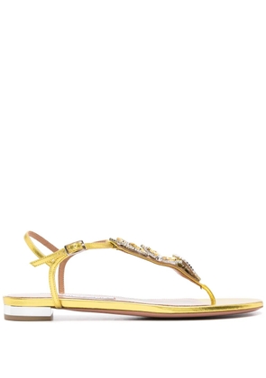Aquazzura Gin Tonic metallic sandals - Yellow