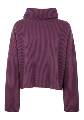 Nuur ribbed turtleneck sweater - Purple