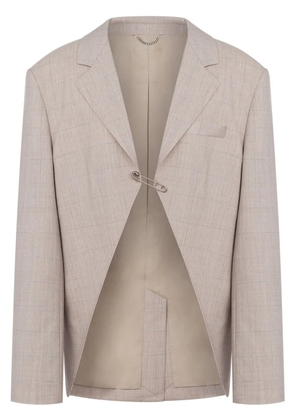 Moschino checked blazer - Neutrals