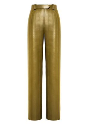 Aleksandre Akhalkatsishvili faux-leather trousers - Green
