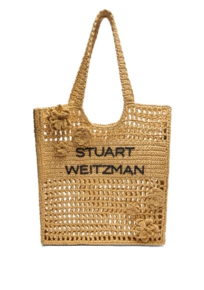 Stuart Weitzman logo-print tote bag - Neutrals