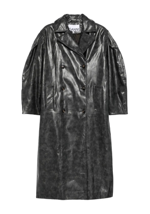 GANNI double-breasted coat - Black