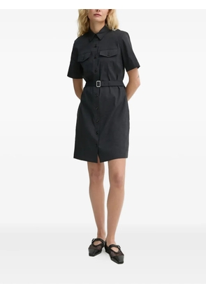 Theory belted shirt mini dress - Black