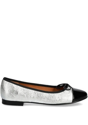 BILLI BI metallic bow ballet flats - Silver