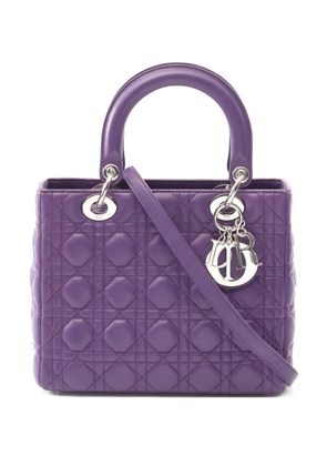 Christian Dior Pre-Owned 2000s Lady Dior quilted leather handbag - Purple