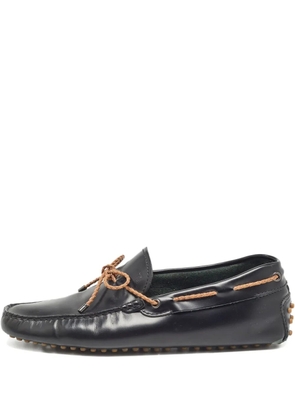 Tod's Vintage leather boat shoes - Black
