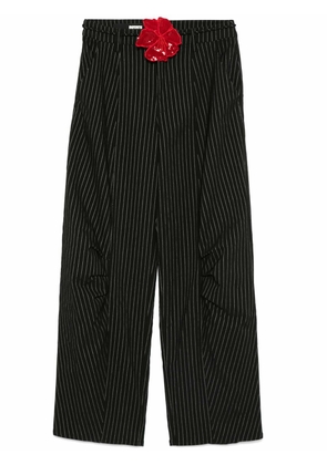 ROTATE BIRGER CHRISTENSEN pinstripe cargo trousers - Black