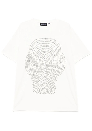Mostly Heard Rarely Seen Branded Finger Print t-shirt - White