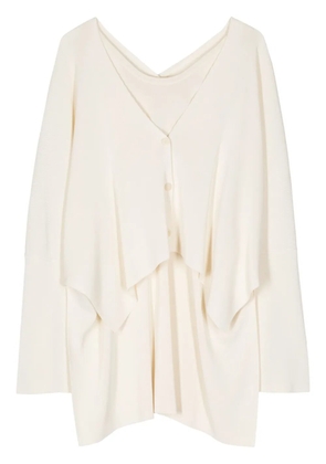 Isabel Benenato layered V-neck cardigan - Neutrals