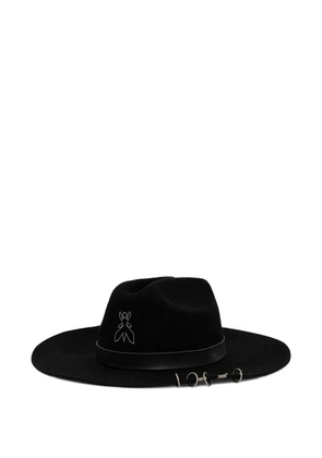 Patrizia Pepe Fly embroidered-motif hat - Black
