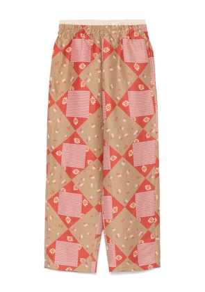 RANRA mix-print trousers - Red