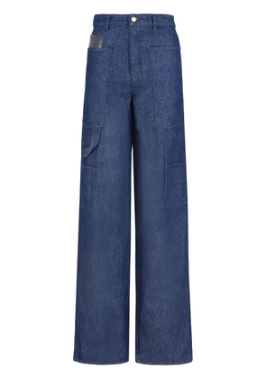 Emporio Armani multi-pockets wide-legged jeans - Blue