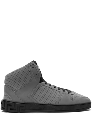 Versace Greca-embossed high-top sneakers - Grey