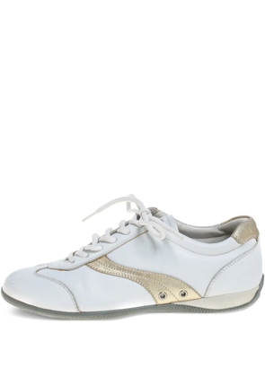 Prada Pre-Owned leather-trim sneakers - White