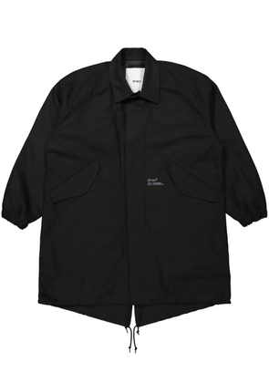 WTAPS cross-print coat - Black