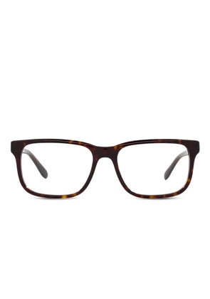 Emporio Armani havana rectangle-frame glasses - Brown