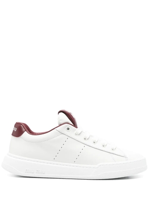 Miu Miu leather sneakers - White