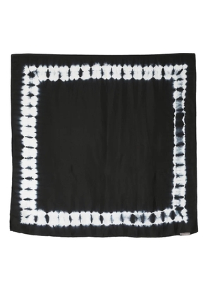 Suzusan abstract-print silk scarf - Black