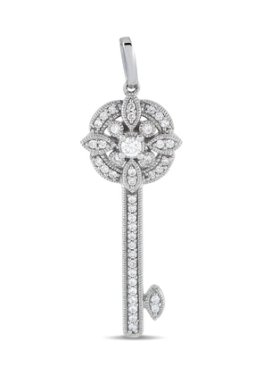 LB Exclusive 14kt white gold Key pendant necklace - Silver