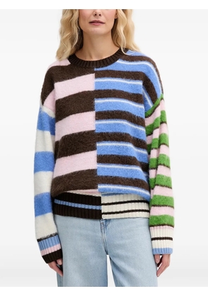Stine Goya striped colour-block sweater - Blue